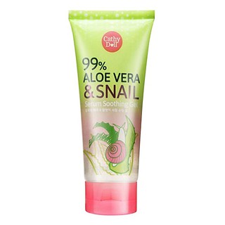 Gel lô hội ốc sên Cathy Doll Aloe Vera & Snail Serum Soothing Gel 60g