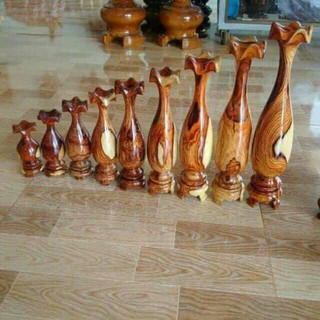 Bộ lục bình mini 9 món gỗ cẩm ( kích thước lần lượt 37cm ,32cm ,30cm , 27cm , 23cm , 20cm ,17cm ,14cm, 11cm )