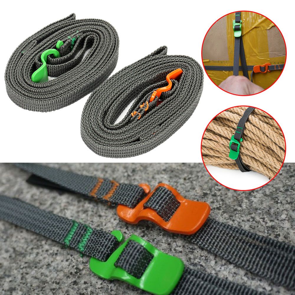 Dây đai buộc hành lý chịu lực 125kg có khóa cam 200cm tiện dụng mang theo đi du lịch/ cắm trại
