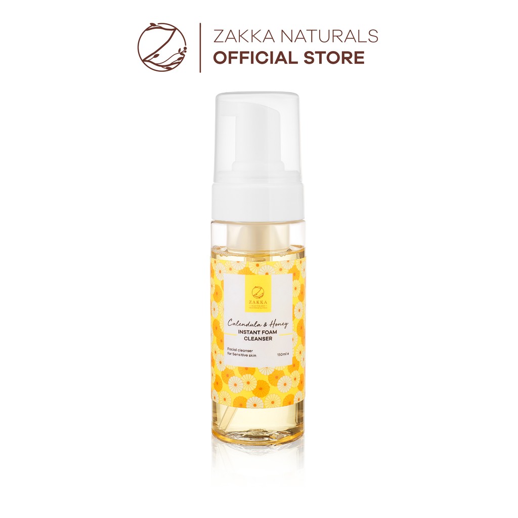 Sữa Rửa Mặt Hoa Cúc Làm Sạch Dịu Nhẹ Giữ Ẩm Calendula & Honey Instant Foam Cleanser Zakka Naturals 150ml