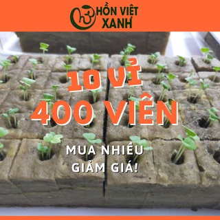 Giá thể rockwool trồng rau 10 vỉ 400 miếng - Thủy Canh Miền Trung