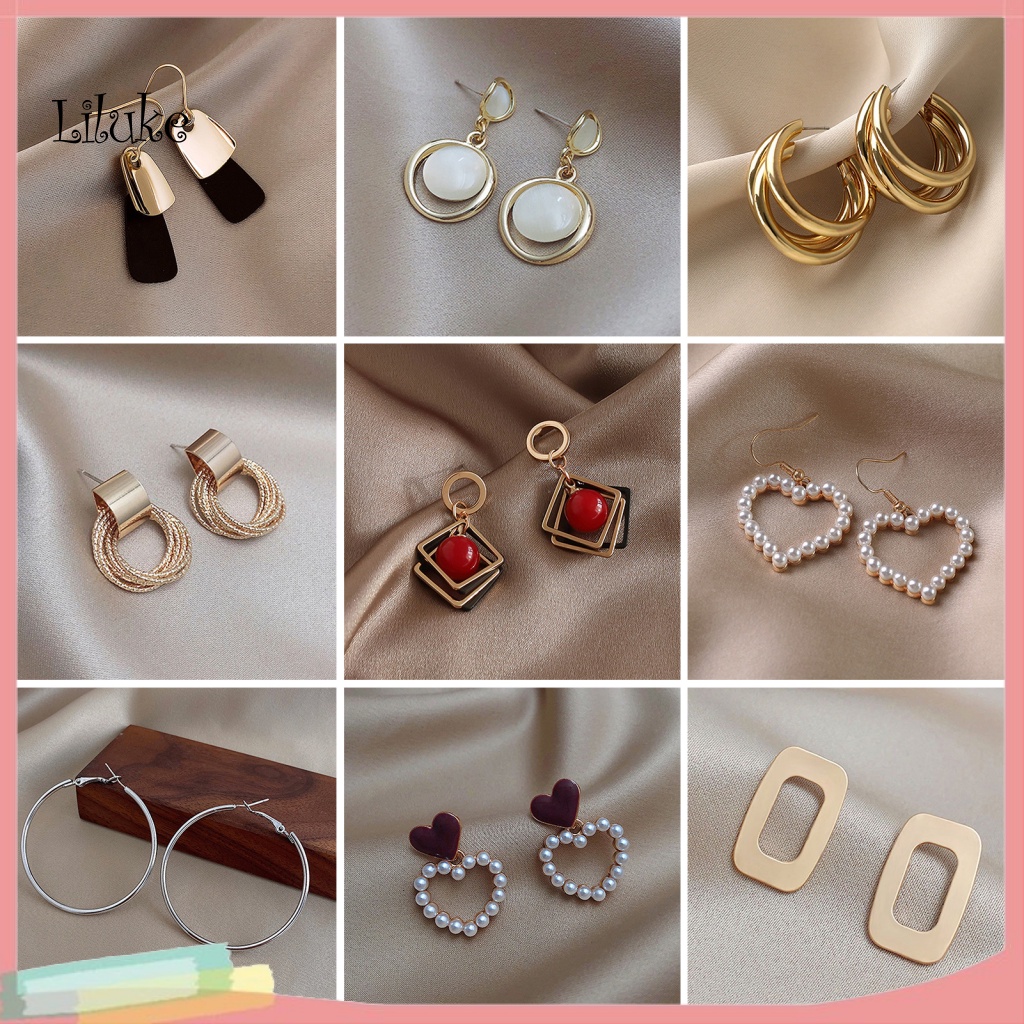 Đôi Khuyên Tai HìNh GiọT NướC ĐíNh Kim Cương Giả ThờI Trang Cho Nữ