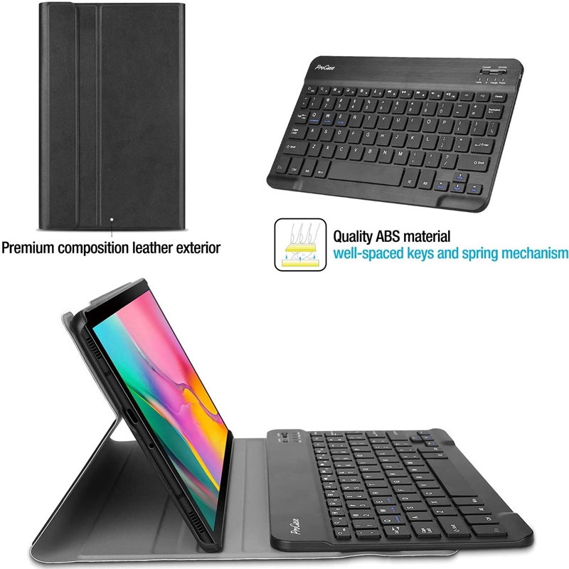 Bàn Phím Không Dây Samsung Galaxy Tab A 8.0 Plus 2019 Sm-P200 Sm-P205 + Bàn Phím Bluetooth Abs 2020 Tab A 8.4 T307 / 2019tab A 8.0 T290 / T295 / T297