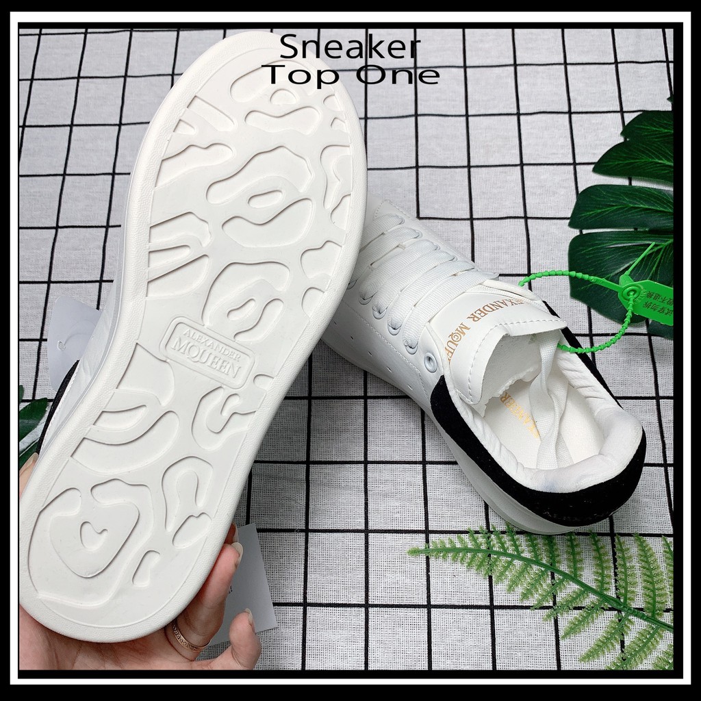 ( Hot Trend/ Dây lụa ) Giày thể thao mCQ gót nhung đen dây lụa cao cấp! Sneaker Top One