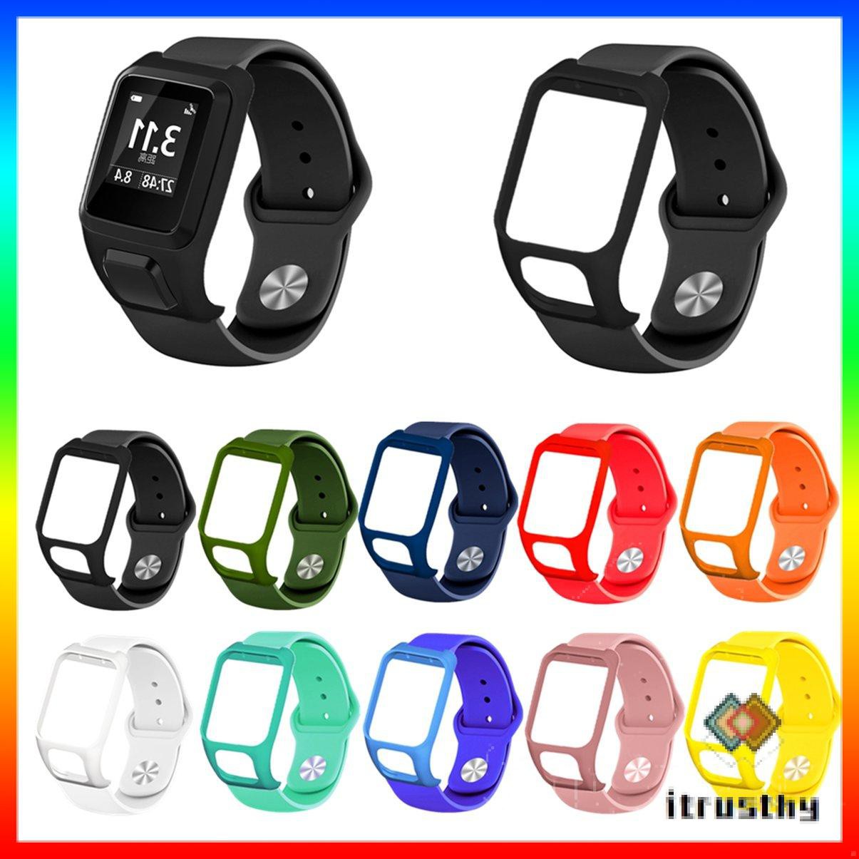 1 Dây Đeo Đồng Hồ Bằng Silicone Cho Tomtom Runner3 / 2 And Tomtom Adventurer Watch