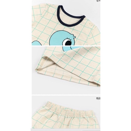 Bộ cotton giấy xuất hàn hình vịt xanh