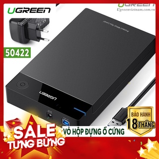 Box ổ cứng 3.5 inch Sata/USB 3.0 hỗ trợ 10TB Chính Hãng Ugreen 50422