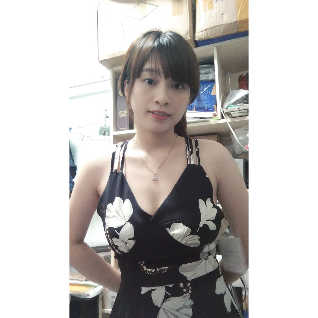 Đầm maxi hoa đi biển hở lưng phong cách Hàn Quốc siêu quyến rũ (kèm ảnh thật) | BigBuy360 - bigbuy360.vn