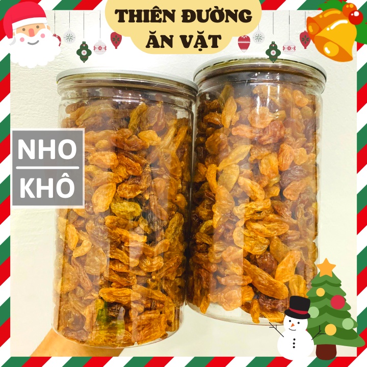 Nho khô không đường đóng hộp 500g  - Nho khô xanh, nho khô vàng THIÊN ĐƯỜNG ĂN VẶT món ăn ngày tết