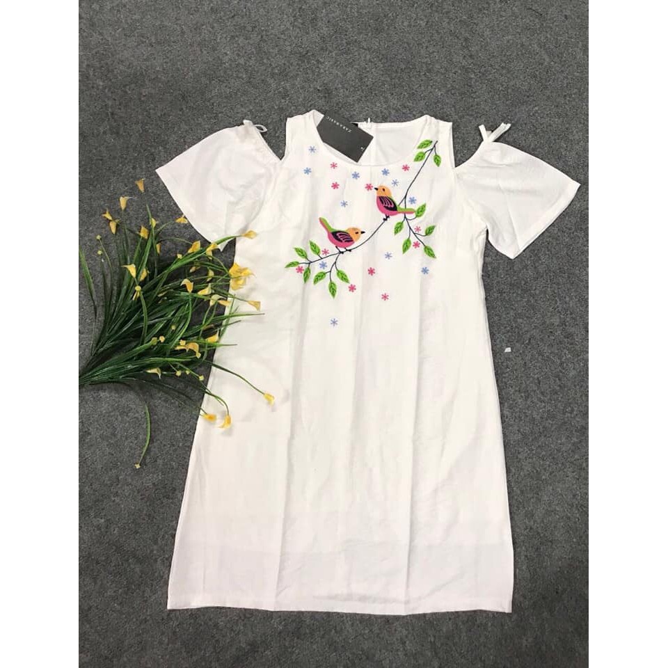 Đầm vải tơ tằm size M, L, XL giá 200K