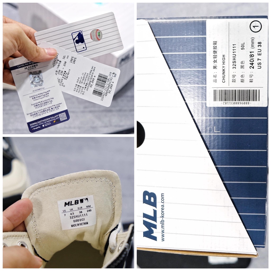 Giày MLB độn đế cổ cao mlb chunky high siêu phẩm hot trend nam nữ ảnh thật +freeship fullbox