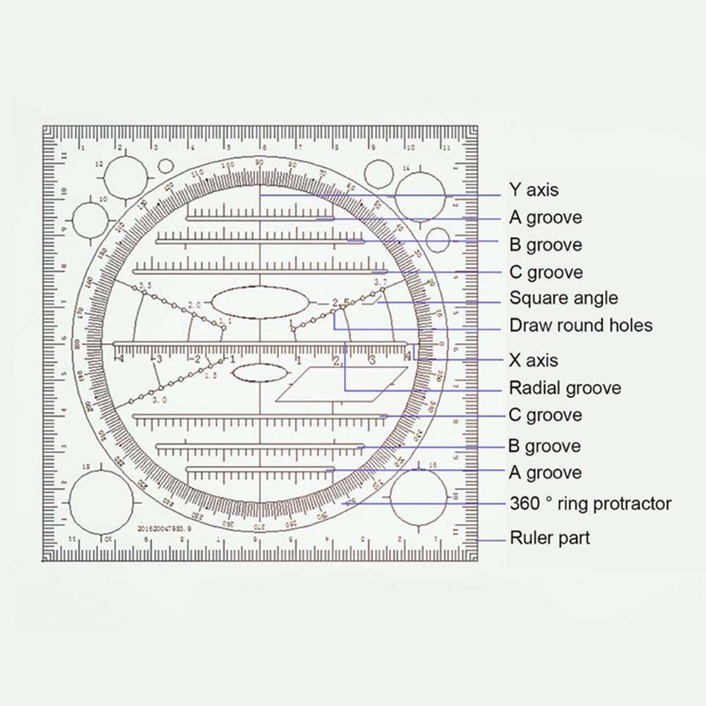 Thước vẽ hình học 3D đa dụng dành cho học sinh