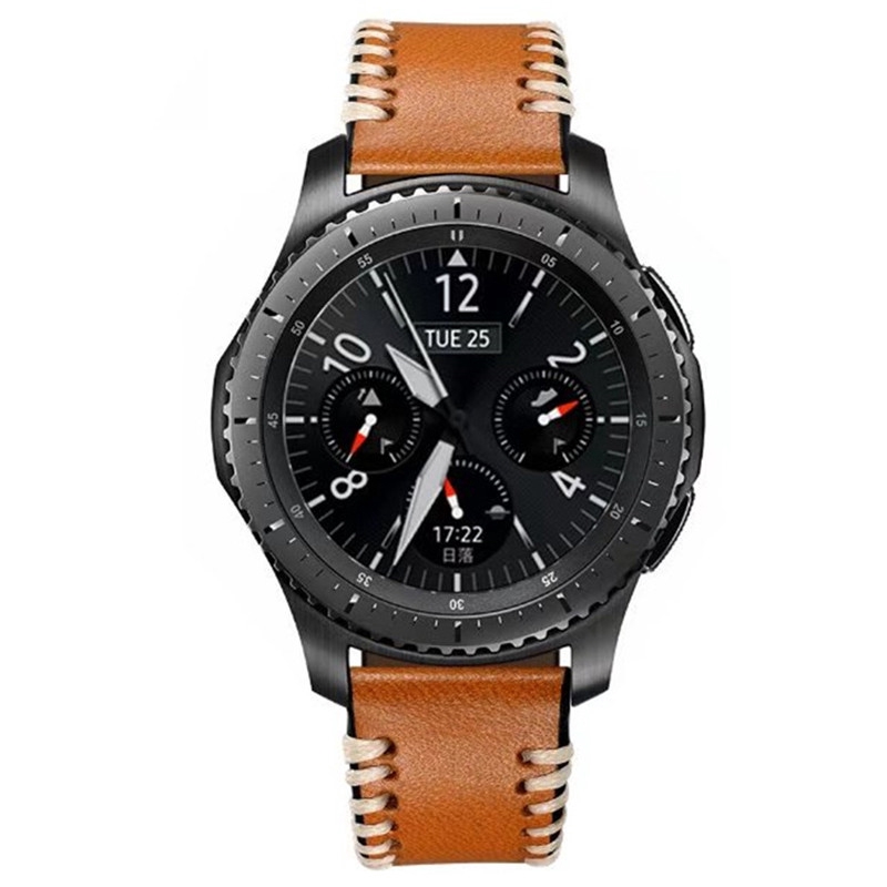 Dây Da Thay Thế Cho Đồng Hồ Samsung Gear S3 S2 Classic Frontier 22mm Galaxy Watch 46 42mm Huawei Watch Gt2 Amazfit