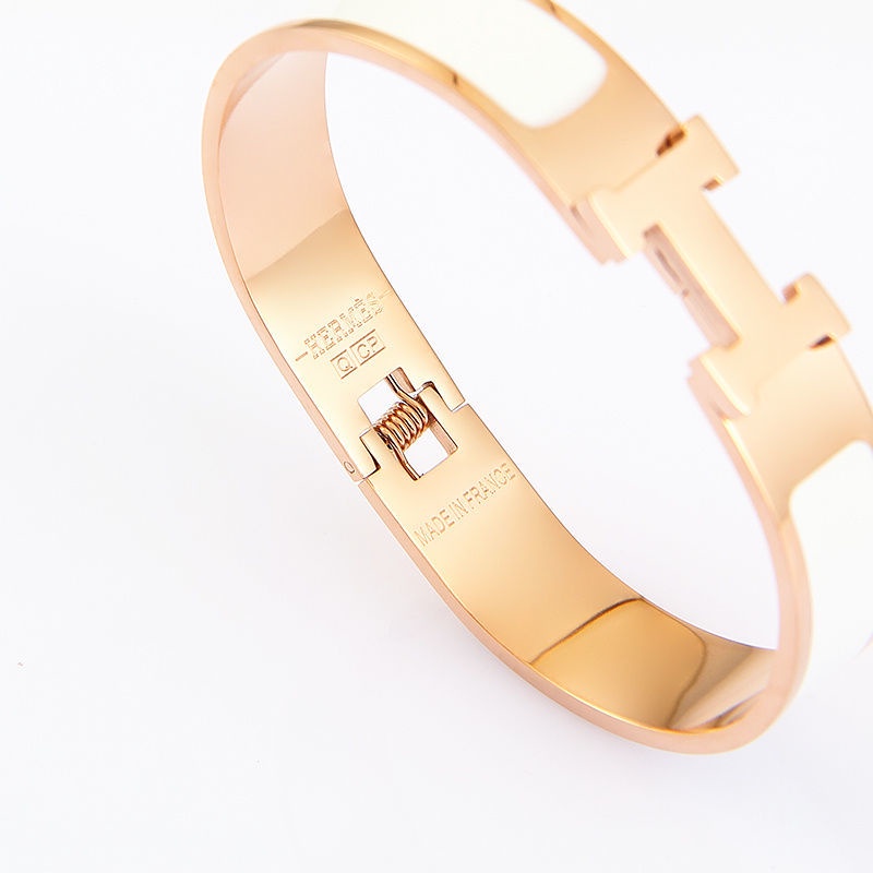 Vòng Tay Thép Không Gỉ Mặt Chữ H Thời Trang Dành Cho Nữ