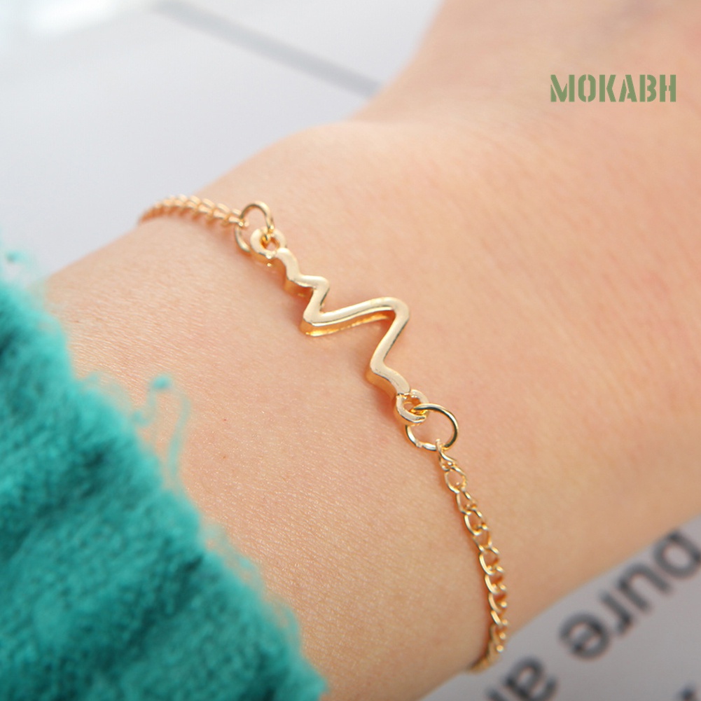 Vòng Đeo Tay Họa Tiết Sóng Âm Độc Đáo Thời Trang Cho Cặp Đôi