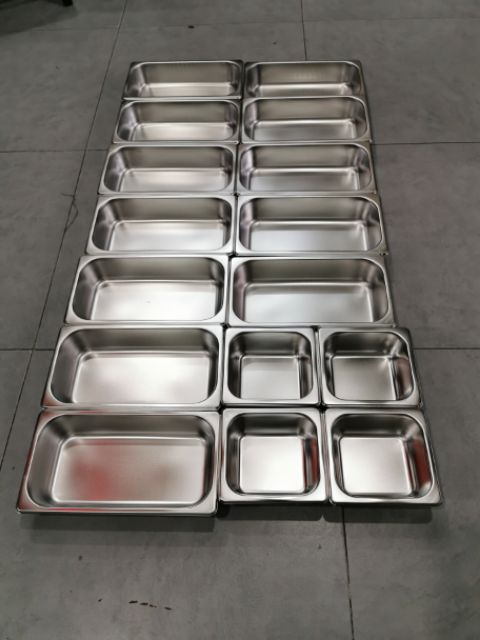 Combo khay inox để trái cây tự chọn.không nắp