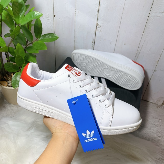 Giày bata nam nữ trắng gót đỏ _stan-smith_ súp pơ xịn 585