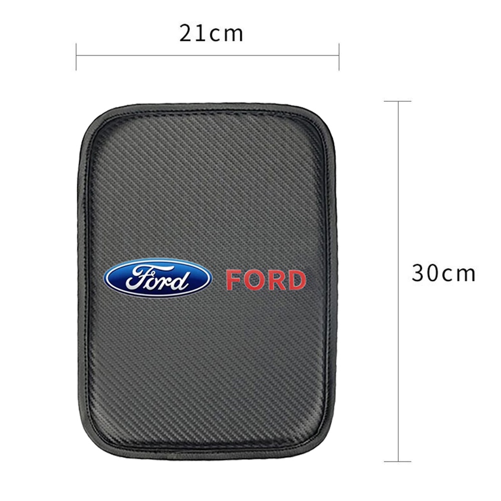 Đệm Sợi Carbon Lót Hộp Tỳ Tay Xe Hơi Ford Focus Fiesta Ranger Ranger Ecosport Everest