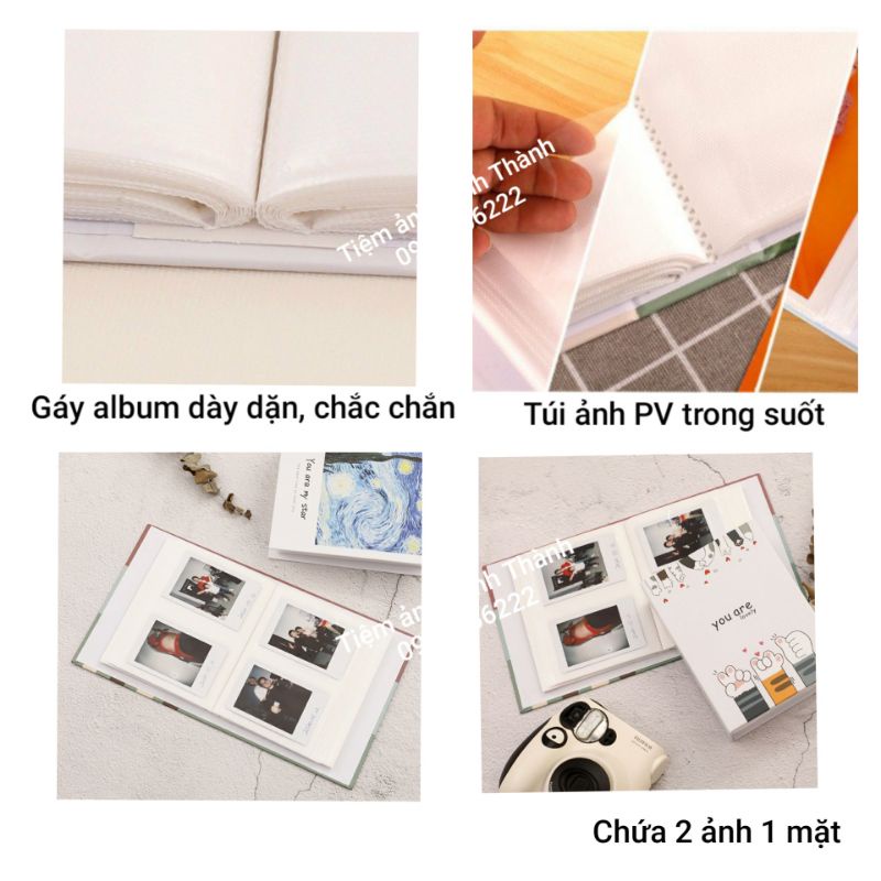 Album đựng ảnh 6x9, 7x10 đựng 200 tấm bìa cứng siêu đẹp tại Tiệm ảnh Minh Thành