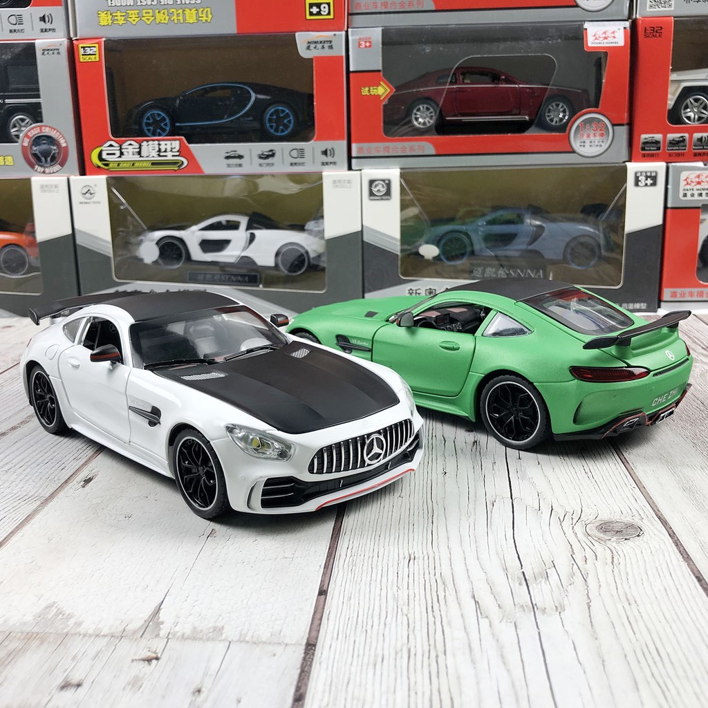 Mô Hình Xe Mercedes AMG GTR 1:24 hãng Chezhi Khung Xe Kim Loại, Phong Cách Thể Thao - Có Hộp Đựng