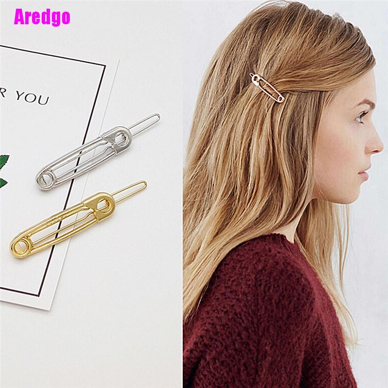 (Hàng Mới Về) Kẹp Tóc Kim Loại Thiết Kế Đơn Giản Dành Cho Nữ