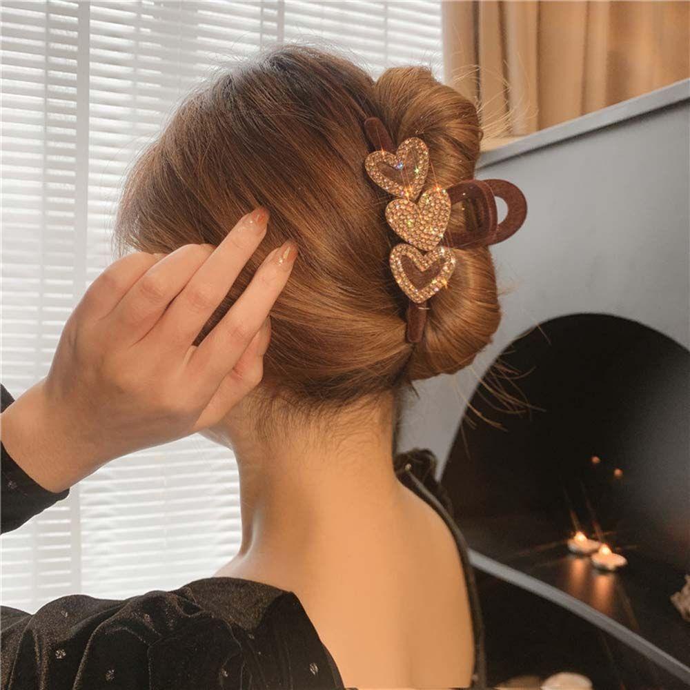 Kẹp Tóc Hình Trái Tim Phong Cách Vintage Thời Trang Thu Đông