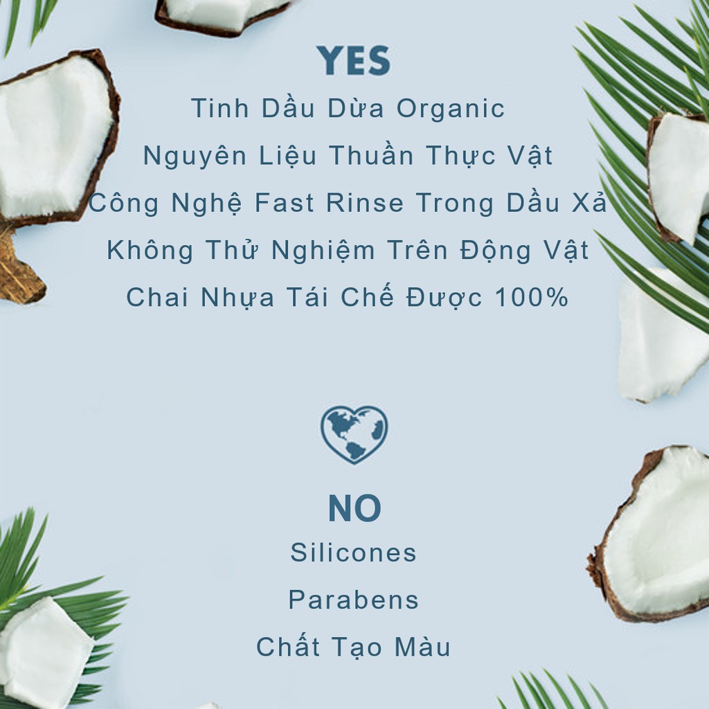 Combo Dầu Gội &amp; Dầu Xả Love Beauty &amp; Planet Dưỡng Chắc Khỏe Bồng Bềnh Volume &amp; Bounty, 100% Dừa Tươi, Hoa Mimosa 400Ml