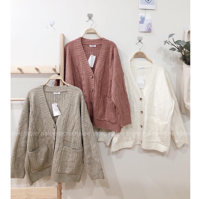 Áo khoác len cardigan vặn thừng | BigBuy360 - bigbuy360.vn