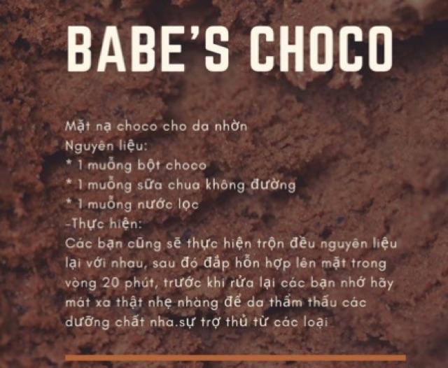 MASK CHOCOLATE BABE ORGANIC