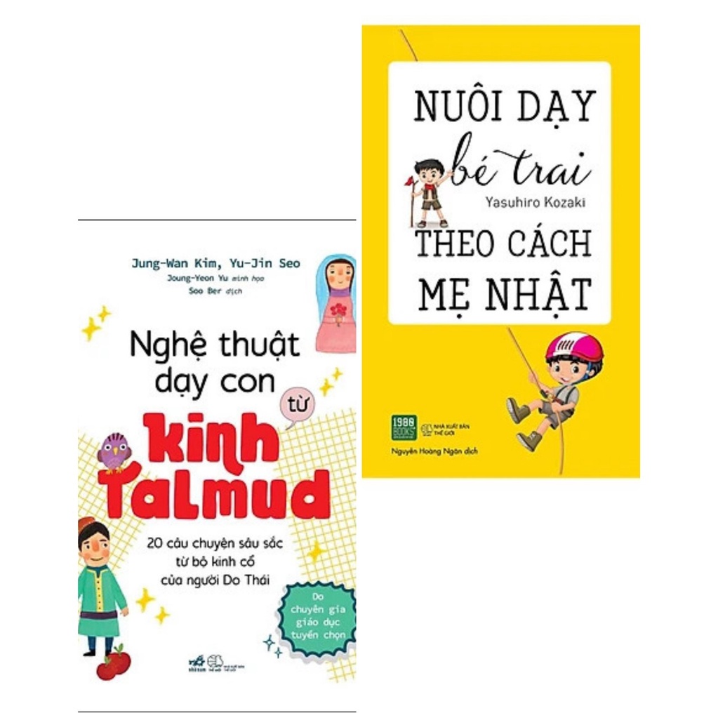 Sách Combo 2c Nghệ thuật dạy con từ kinh Talmud + Nuôi Dạy Bé Trai Theo Cách Mẹ Nhật (Hướng dẫn nuôi dạy con thông thái)