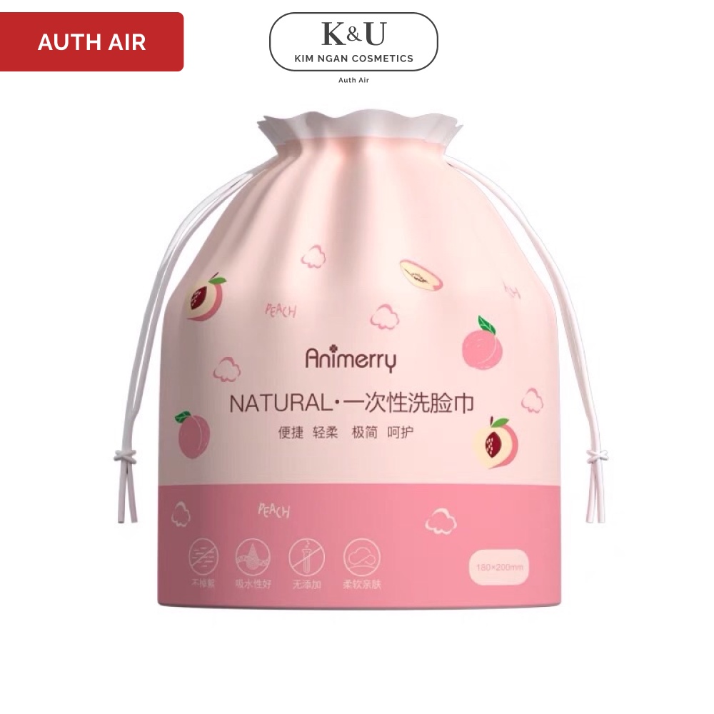 Khăn Giây Khô ANIMERRY SIÊU DAI Túi Hồng Dây Rút