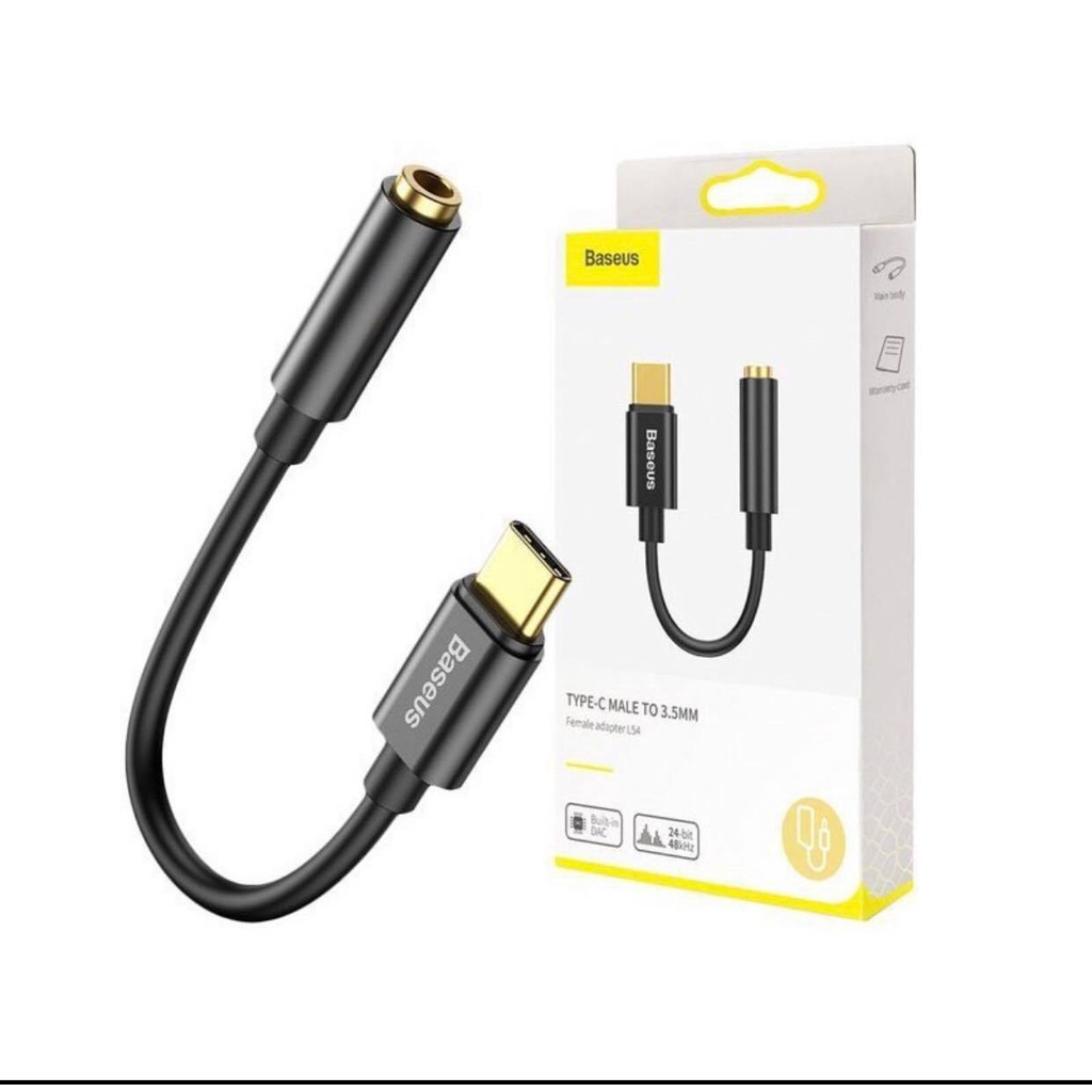 Jack chuyển đổi tai nghe chính hãng baseus type-c sang cổng 3.5mm baseus l54
