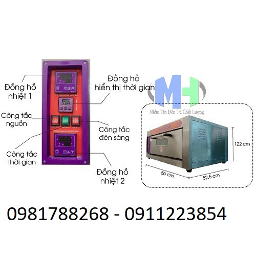 Lò Nướng Bánh Southstar 1 Tầng 2 Khay