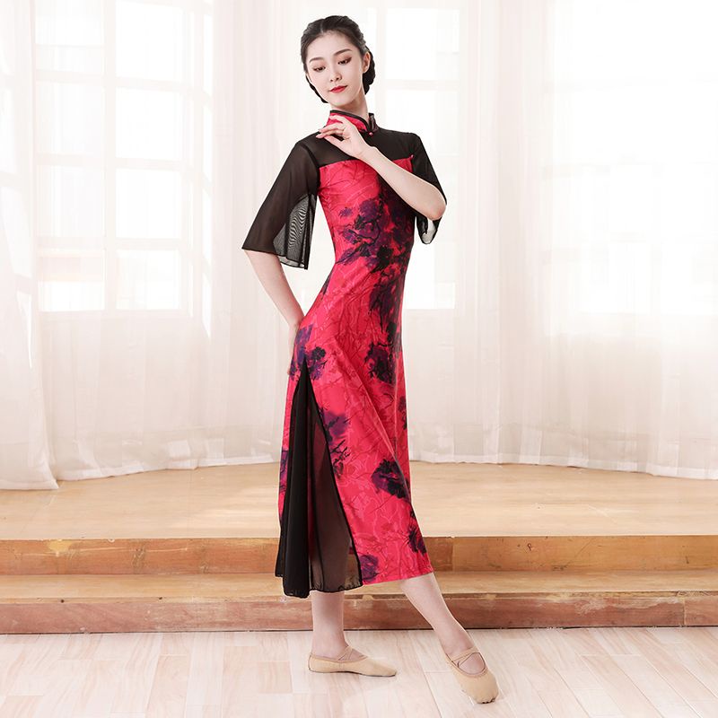 Trang Phục Sườn Xám Biểu Diễn Múa Truyền Thống Trung Hoa Dành Cho Nữ