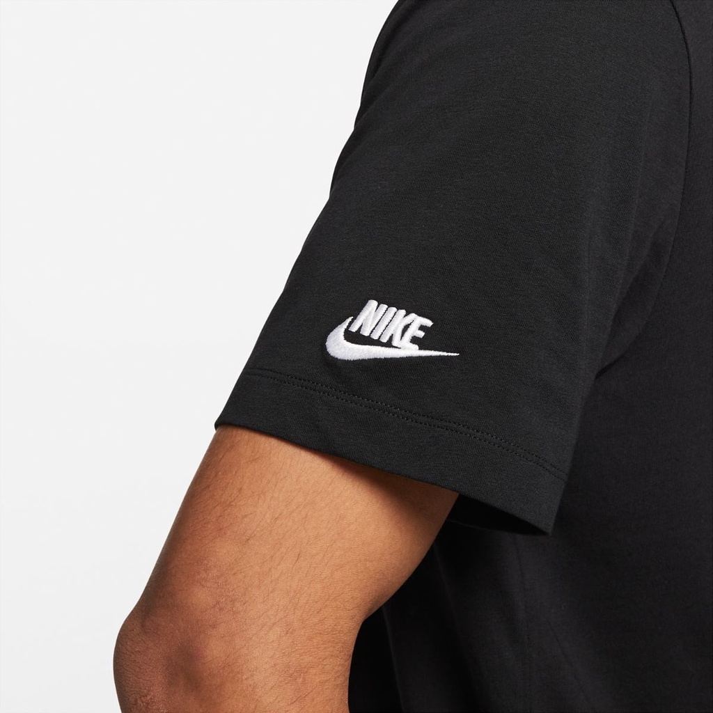 NIKE CHÍNH HÃNG - Áo thun thể thao nam nữ Nike NSW Sport Essentials + T-Shirt Authentic - Black x Blue