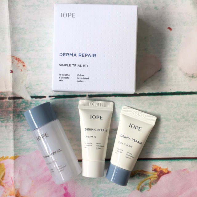 Bộ KIT dưỡng IOPE DERMA REPAIR cho da nhạy cảm, da mụn