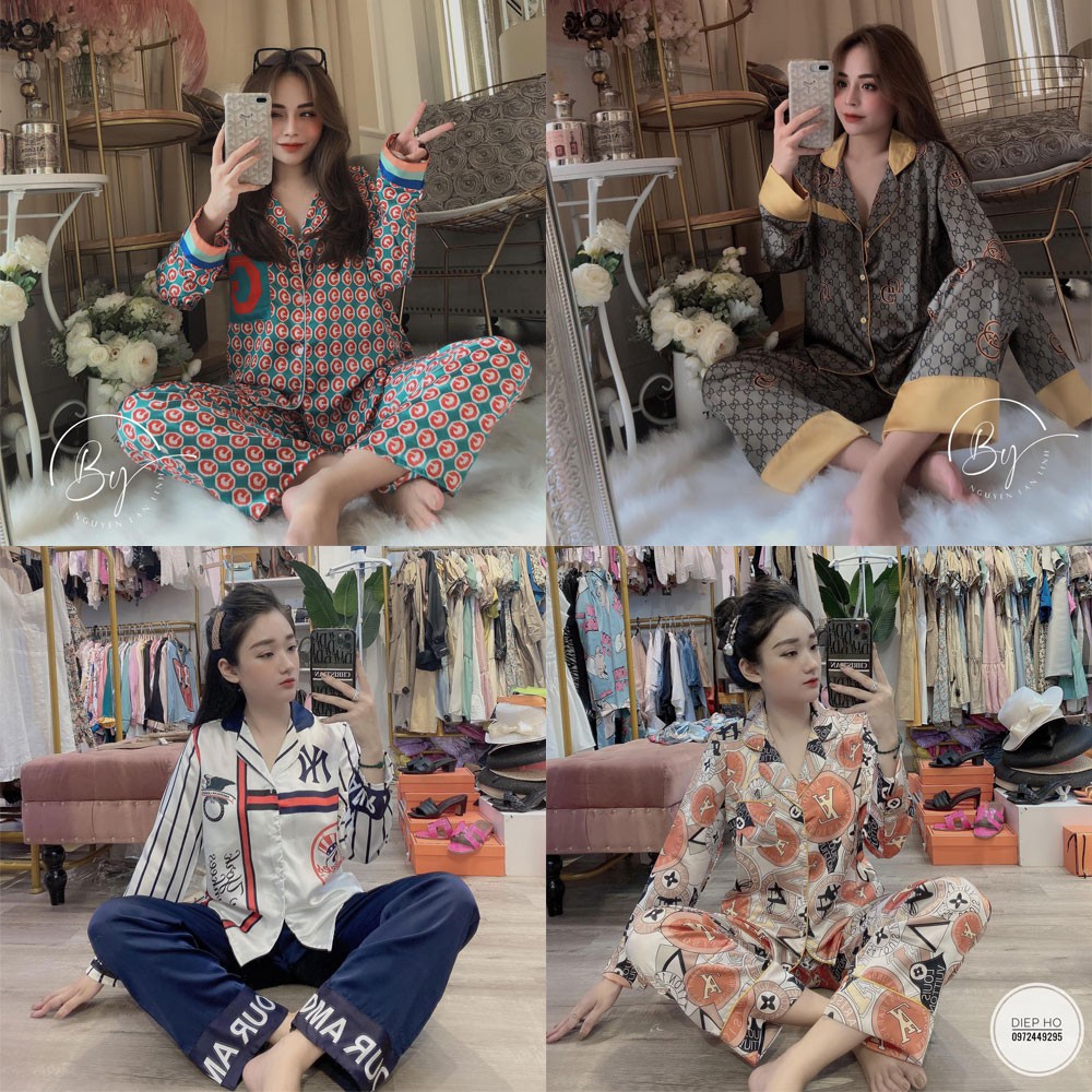 (TAY DÀI) BỘ LỤA SATIN THIẾT KẾ MẪU MỚI