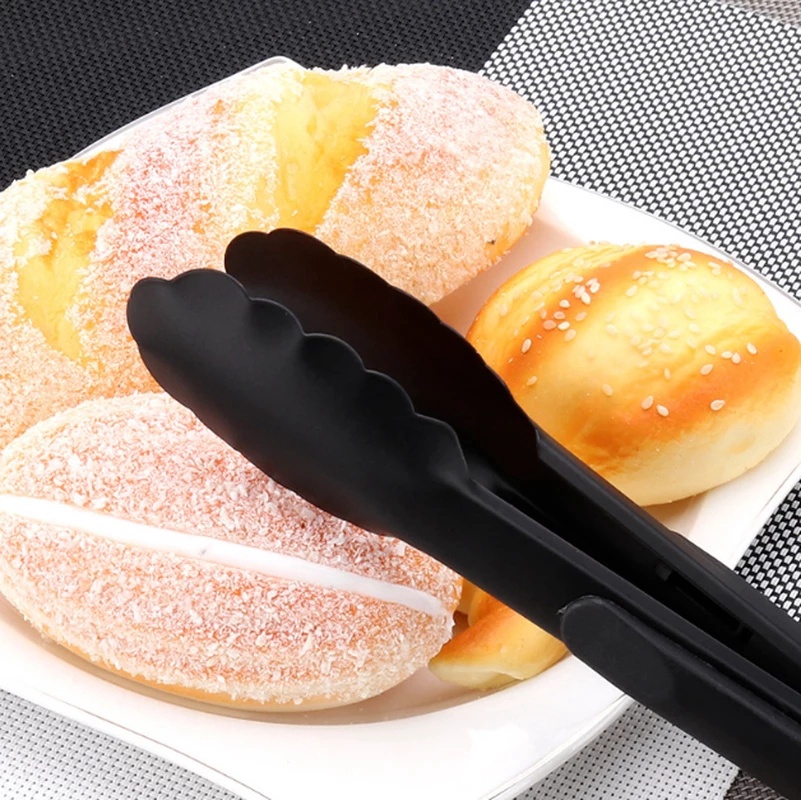 Kẹp Gắp Thức Ăn Bằng Thép Không Gỉ Màu Đen 9/12/14 Inch