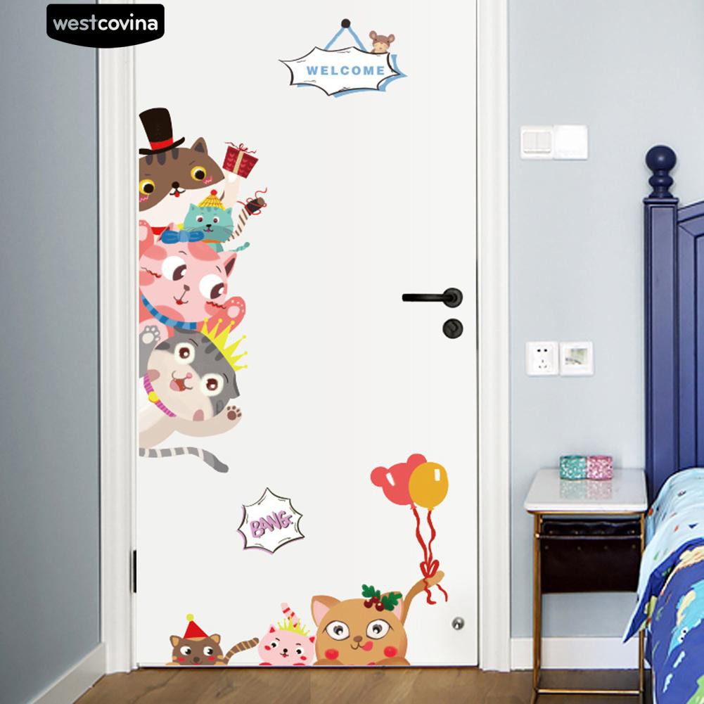 Sticker dán tường hình mèo cưng dễ thương