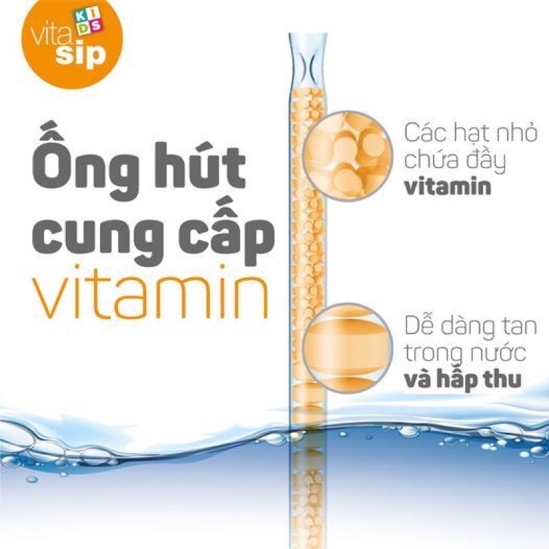 Vitasip Kids - Multi Vitamin cho Bé - Ống hút diệu kỳ