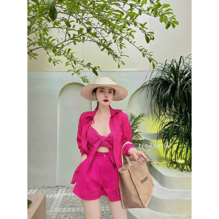 [ CONCEPT ĐI BIỂN/ DÃ NGOẠI ] SET 3 MÓN ĐŨI, VẢI MỎNG MẶC THOÁNG MÁI, THỜI TRANG, ĐỦ CÁC SIZE UP SHOP HHP