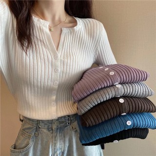 KOKA Áo len tăm cúc trắng 57102