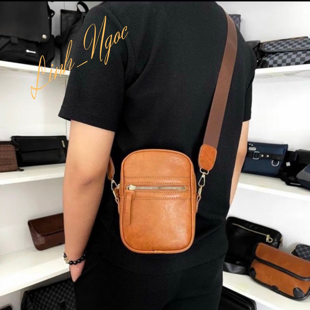 Túi Đeo Vai Nam Thời Trang Phong Cách Túi Đeo Chéo Nam Da Cao Cấp LINH ngọc