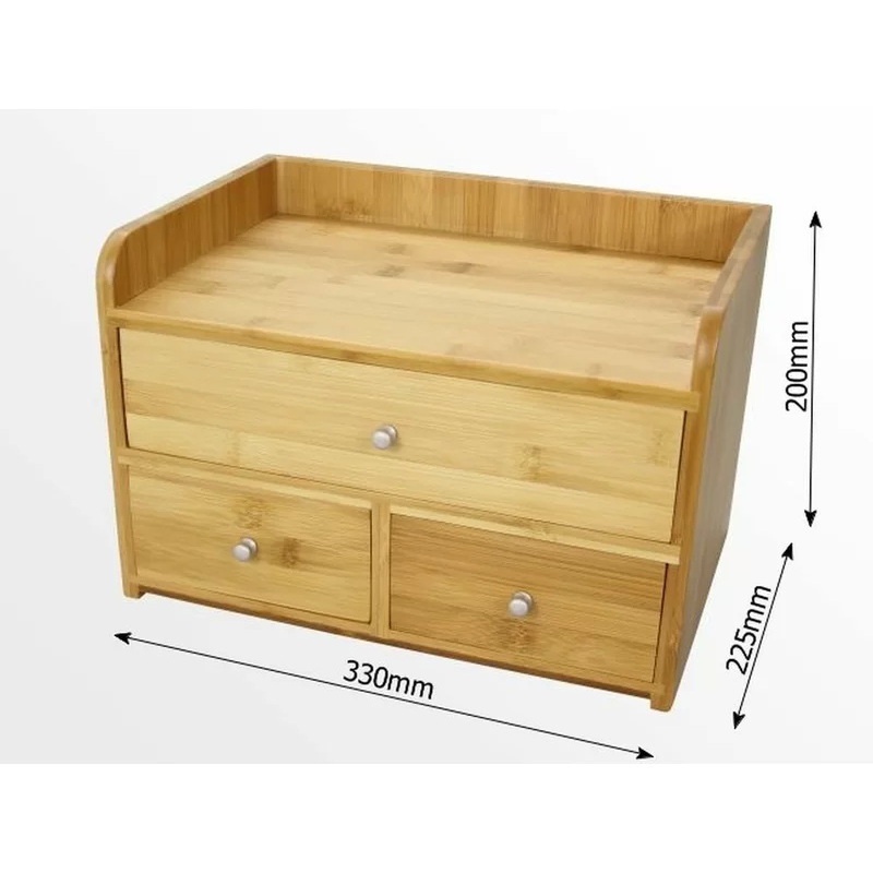 Hộp đựng đồ dùng để bàn bằng gỗ TACHI.DEOR-036 | D33 x R23 x C20cm | Hộp gỗ đựng văn phòng phẩm | Hộp đựng mỹ phẩm