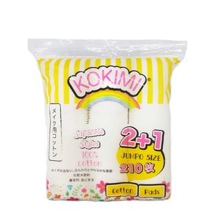Bông Tẩy Trang Kokimi Cotton Pads Jumpo - Bông Tròn Túi 210 miếng