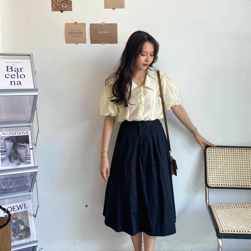 Áo sơ mi voan tơ bồng