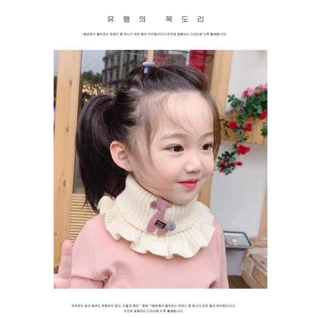 Khăn ống bánh bèo cho bé gái, bé trai từ 2-12 tuổi (giao màu đúng, hình ngẫu nhiên)