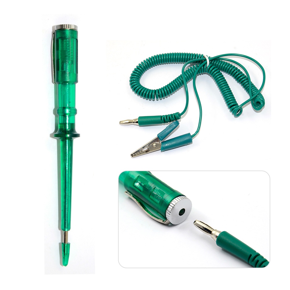 Bút thử điện ZIQQUCU DC 6V / 12V / 24V với dây cáp kẹp cá sấu kiểm tra điện áp bình ắc quy chuyên dụng