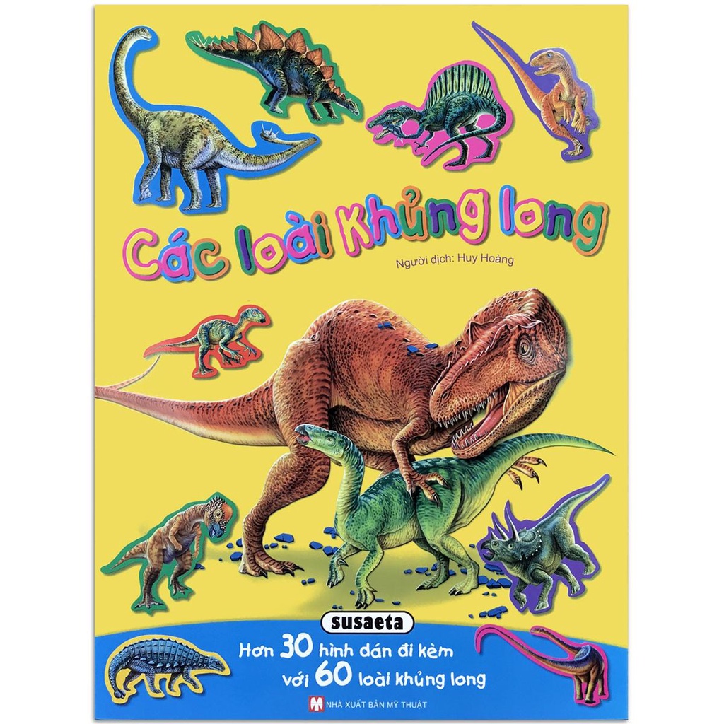 Sách - Những Hình Dán Sống Động (lẻ tùy chọn: Các Loài Khủng Long, Các Loại Xe Ô Tô Và Mô Tô)