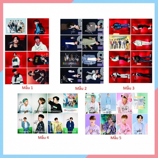 Set 8 card BTS A6 - Kích thước 10x14cm